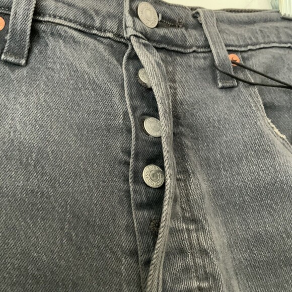 Levi's Premium 501 Skinny High Rise Button Fly Jeans Gray Wash 31 - Picture 6 of 13